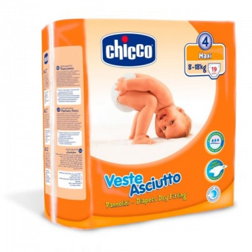 Chicco Diapers Size 4 Maxi 8-18 Kg 19 Pieces