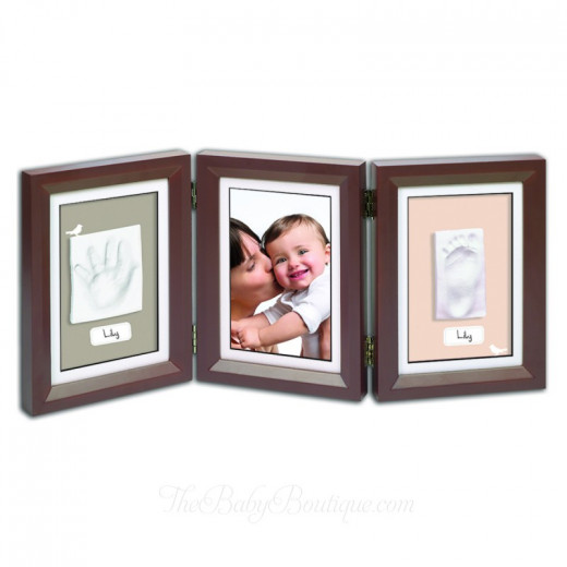 My Baby Art Double Print Frame - Brown And Beige