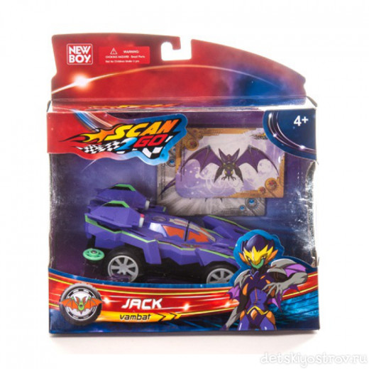 New Boy Scan2Go Jack Vambat Racer + Power Card & Turbo Card Figure Pack