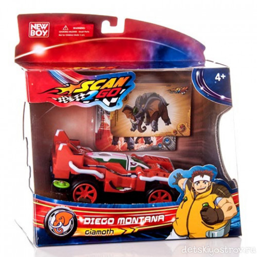 Scan2Go Car Elephant Giamoth Racer + Power Card & Turbo Card Figure Pack