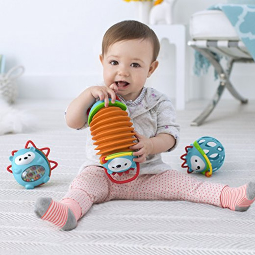 Skip Hop Baby Explore and More Musical Instrument Accordion Toy, Multi, Hedgehog