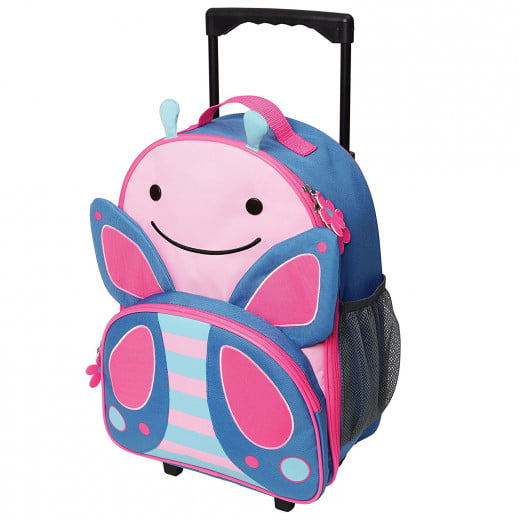 Skip Hop Zoo Little Kid Travel Rolling Luggage Backpack - Butterfly
