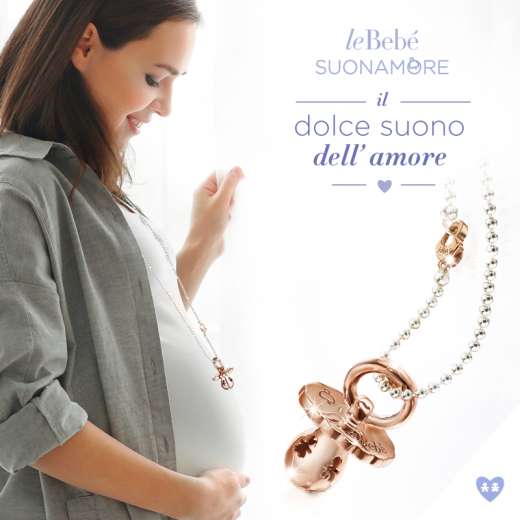 Le Bebe Rose Gold Pacifier Plated Necklace