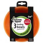 Tommee Tippee Basics Bowls X3, Orange