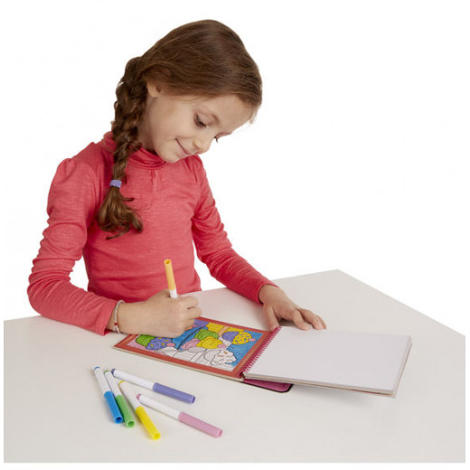 Melissa & Dough On the Go Color by Numbers Kids' Design Boards With 6 Markers