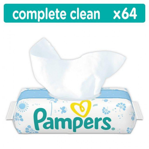 Pampers Complete Clean Baby Wipes - Baby Fresh Scent, 64 Wipes * 6 pack