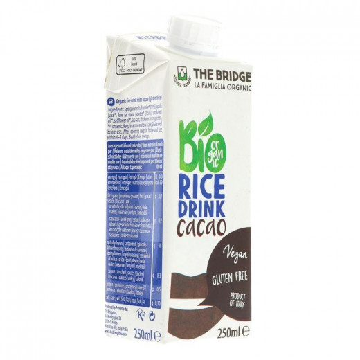The Bridge Bio Non-Dairy Organic Gluten Free Rice Drink with Cacao 250ml