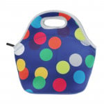 Travel Lunch Bag Tote - Multi Color Big Dots