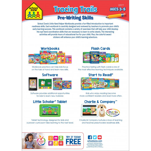 School Zone - Little hand helper tracing trails ages 3-5