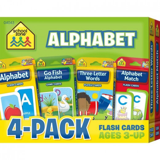 School Zone Alphabet 4 Pack