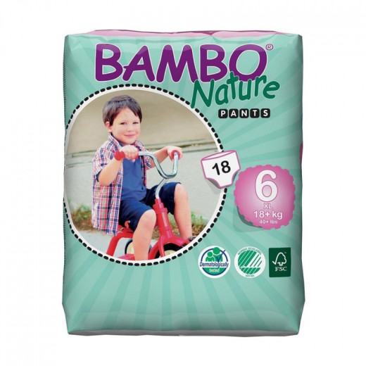 2x Bambo Nature Baby Training Pants Classic, Size 6 (18+ Kg), 18 Count