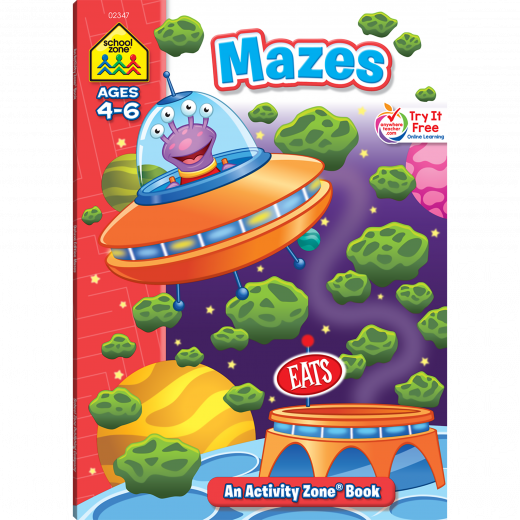 School Zone - Mazes An Activity Zone Book ages 4-6