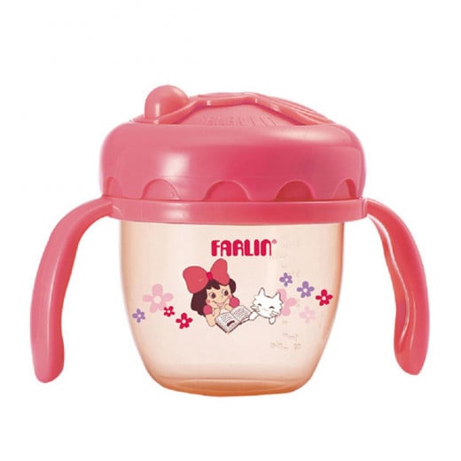 Farlin - Gulu Gulu 2 Straw Drinking Cup 120ML - Pink