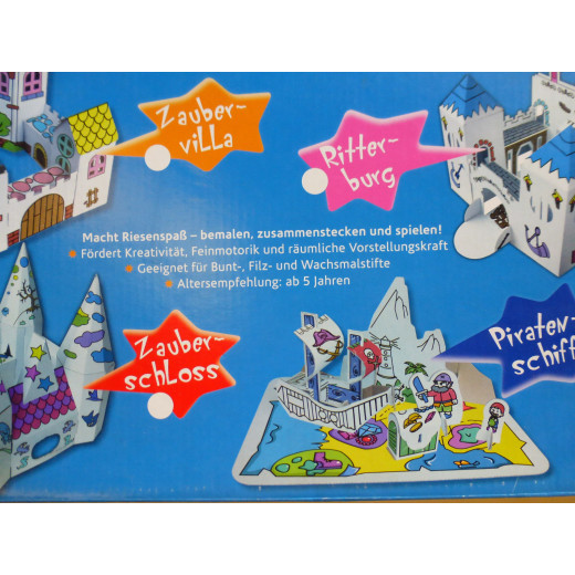 Centro Children Knight Castle Model Made of Cardboard to Build By Bourself Craft and Paint