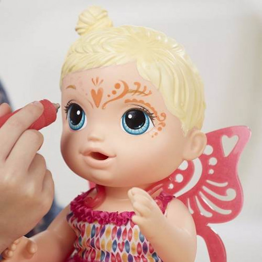 Baby Alive Doll - Face Paint Fairy Blonde Drawing Accessories Toy