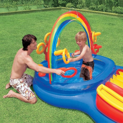 Intex - Inflatable Kids Rainbow Ring Water Play Center
