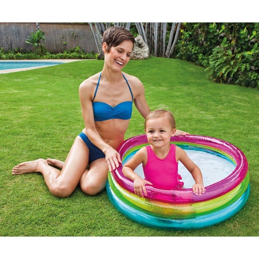 حمام سباحة قوس قزح للأطفال ، 86 × 25 سم من انتكس