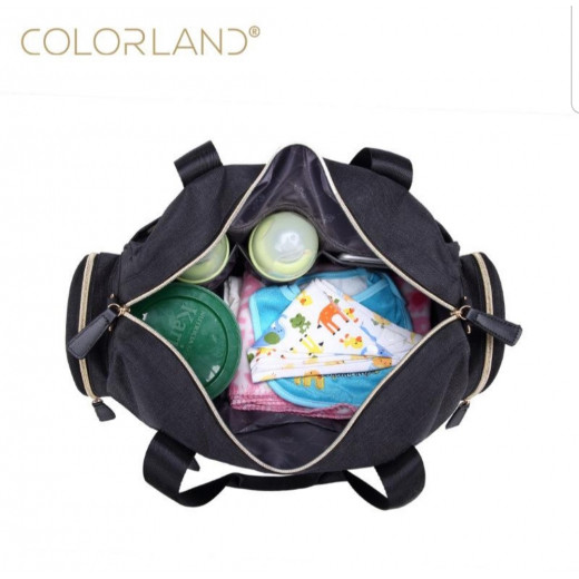 Colorland Large Capacity Maternity Mummy Bags, Black