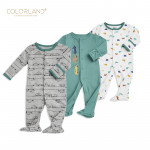 Colorland - Baby Romper / The Car Show 3 Pieces In One Pack - 0-3 Months