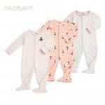 Colorland - Baby Romper / Pink Princess 3 Pieces In One Pack - 9-12 Months