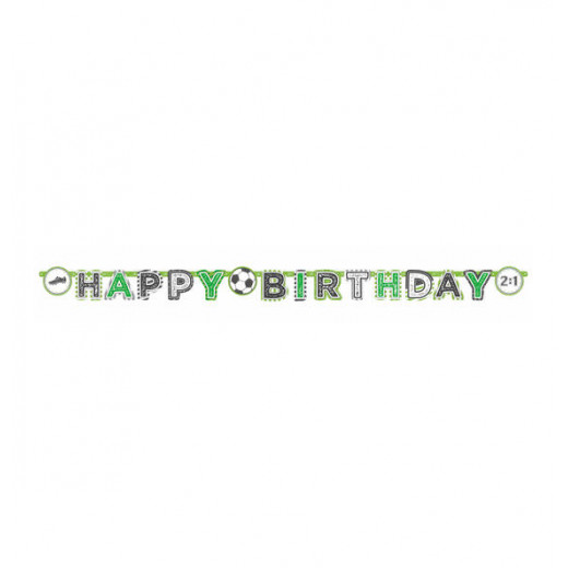 Amscan - Kicker Party Letter Banner Happy Birthday Football Bunting