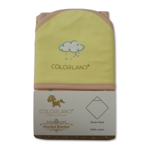 Colorland Dylan Baby Hooded Blanket - Colorful Cloud 1 Pc Per Pack