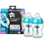 Tommee Tippee Advanced Anti Colic X2, 260 ml Slow Bottle with Heat Sensing Tube
