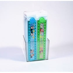 Mickey Mouse Plastic Ruler, 30 cm, Green or Blue - أخضر