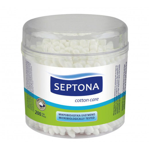 Septona 200 Cotton Buds in Plastic Jar