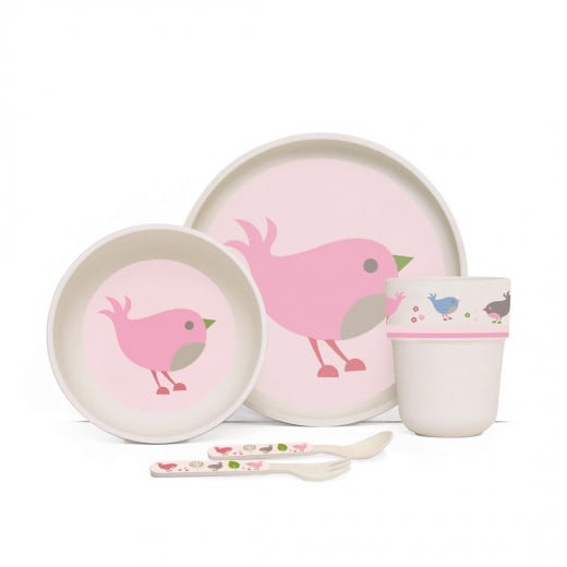 Penny Bamboo Meal Set with Cutlery - Chirpy Bird