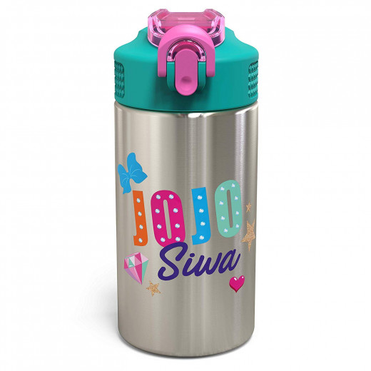 Zak JoJo Siwa 15.5oz Stainless Steel Water Bottle Green/Pink