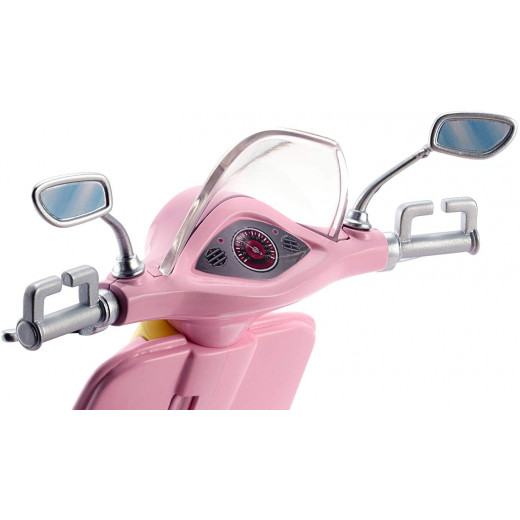 Barbie Motorbike for Doll, Pink Scooter, Vehicle, Multi-Colour
