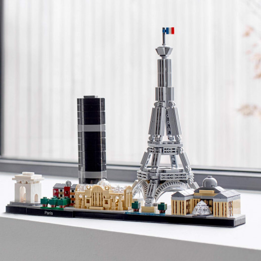 مجموعة سكاي لاين مبنى نموذجي باريس للعمارة   يقع مع برج إيفل ومتحف اللوفر من ليغو