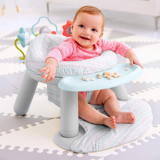 Skip Hop Silver Lining Cloud Baby Chair: 2-in-1 Sit-up Floor Seat & Infant Activity Seat