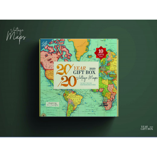 Mofakera Vintage Maps Agenda, Gift Box 2020