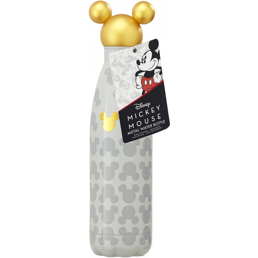 Funko Disney Classic Metal Water Bottle, Stainless Steel, 500 ml - Gold Mickey Head