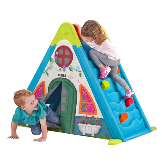 Feber Play and Fold Activity House 3 in 1 Playset, Easy to Store, Indoor and Outdoor, Multicolor