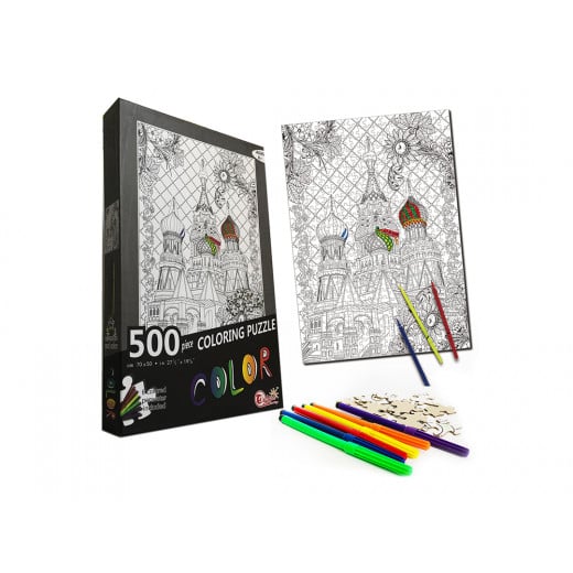 Coloring Puzzle 500 Pieces ( Castle )