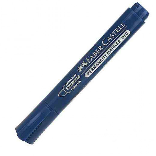 قلم ماركر ثابت للسبورة, باللون الازرق, 10 قطع من فابر كاستل