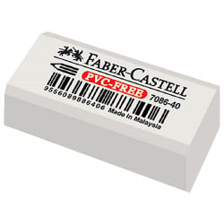 Faber- Castell PVC Free Eraser White, bx40