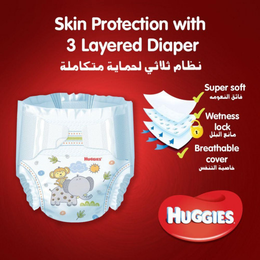 Huggies Mega Diapers Size +4, 68 diaper
