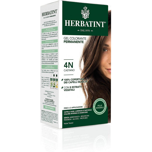 صبغة الشعر بالأعشاب الدائم 4 إن كستنائي من هيرباتينت 150 مل