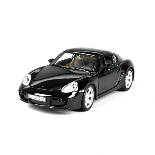 Maisto 1/18 Scale diecast - Porsche Cayman S Black Model Car, Assorted
