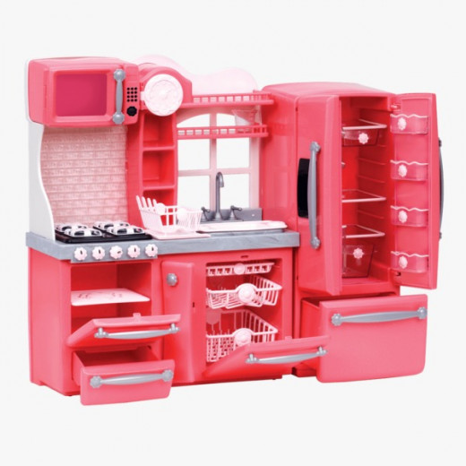 Our Generation Gourmet Kitchen Set For Doll, Pink