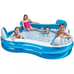 Intex Swim Centre Family Pool with Seats, 229 x 229 x 66 cm (Multi-color)