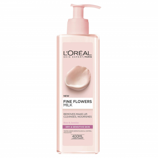 L'oreal Paris Skin Expert Fine Flowers Cleansing Milk for Dry & Sensitive Skin 400ml