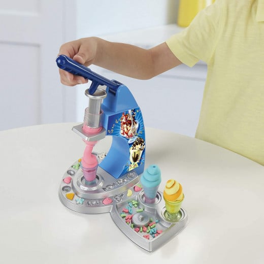 Play-Doh Kitchen Creations Drizzy Ice Cream Playset Featuring Drizzle Compound, 6 Non-Toxic Colors