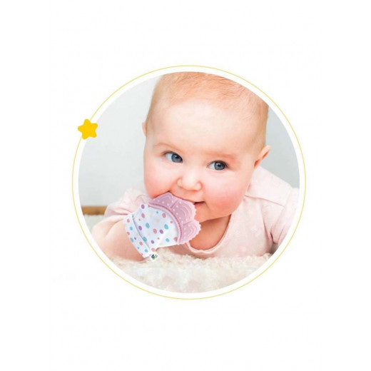 Baby jem baby teether gloves scratch pink
