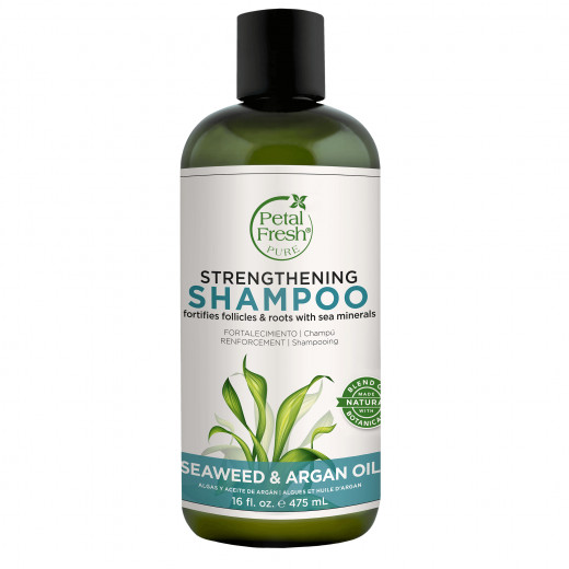 Petal Fresh Pure Strengthening Seaweed & Argan Oil Shampoo, 16 Ounce