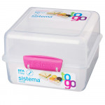 Sistema Lunch Cube To Go, 1.4 Litre - Pink